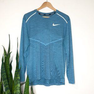 Nike TechKnit Ultra Men's Long Sleeve Running Top Teal - (AJ7626-304) - Sz L